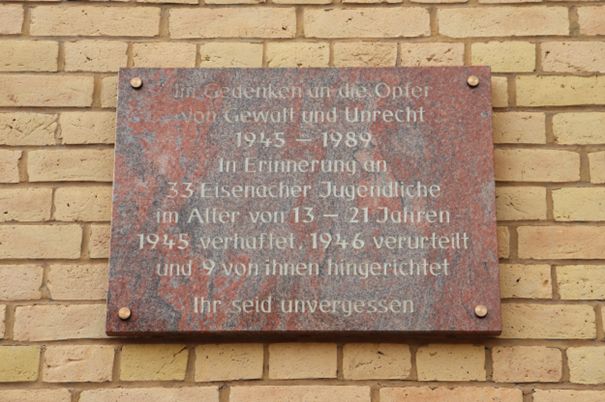 Infotafel Eisenach Deportationen 1945 - 1946