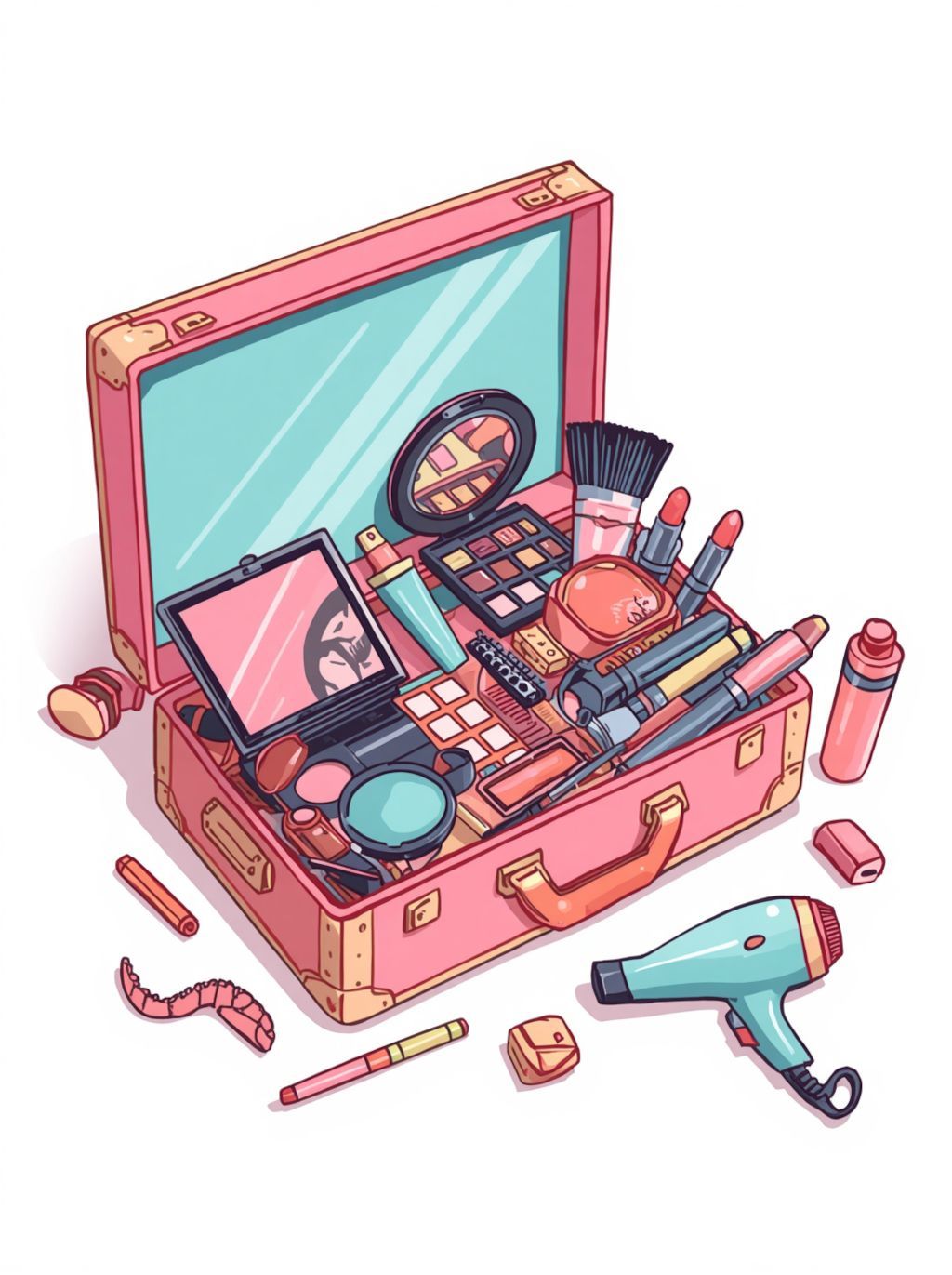 Make-up und Hairstyling, KI-generiert